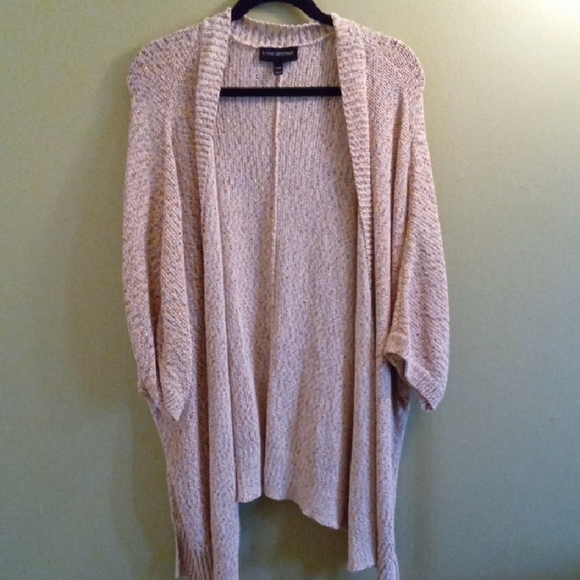 Womans 26/28 Lane Bryant Orange, Silver And Cream Cardigan Sweater - Picture 1 of 5
